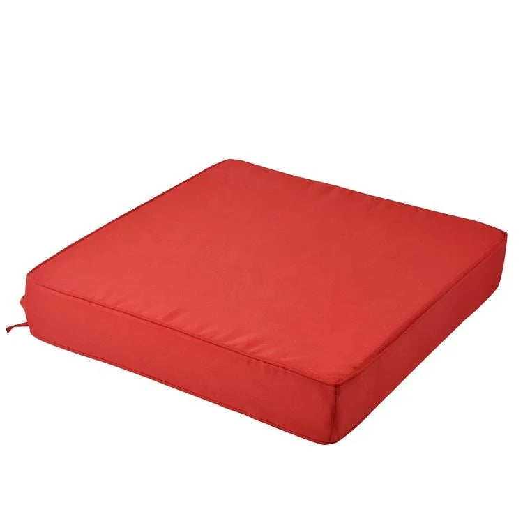 KTX-118867 Weatherproof Outdoor Lounge Chair Cushions - 2 Pack Modern Square Design in 100% Polyester