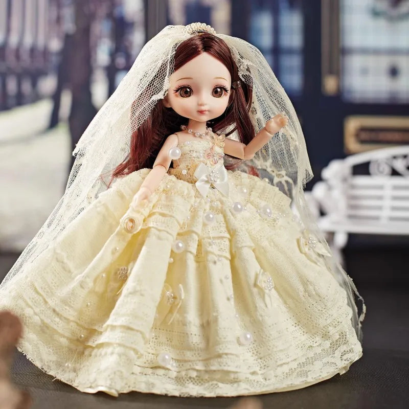 KTX-119763 19CM Lifelike Vinyl Princess Doll with Multi-style Dress Up for Girls, Soft Toy Ideal for Ages 3 and Up