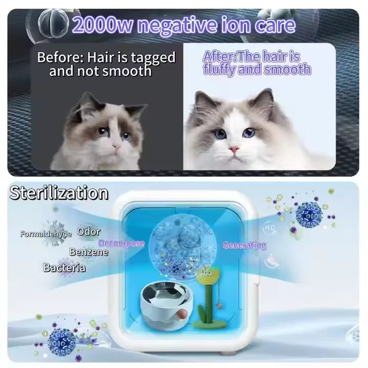 KTX-120915 Smart Pet Drying Box for Cats and Dogs - Multifunctional, Eco-Friendly, Large Capacity