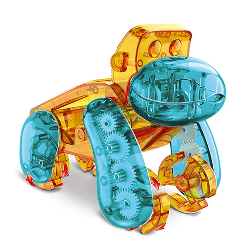 KTX-120915 Solar-Powered DIY Snail Orangutan Robot Toy for Kids Ages 3 and Up