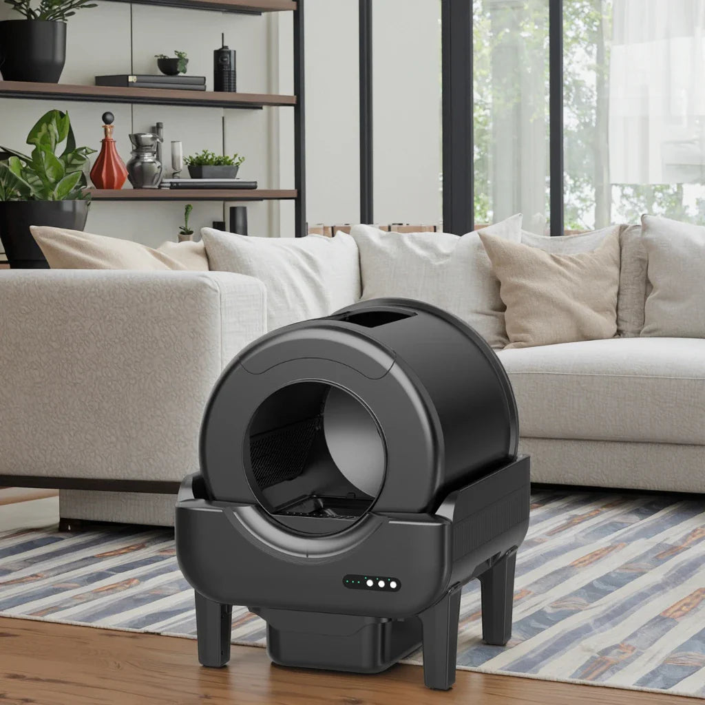 KTX-121107 Automatic One-Click Cat Litter Box with Anti-Splash Feature and Large Capacity