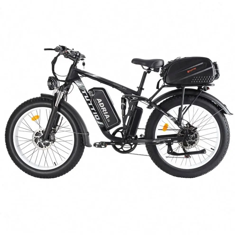 KTX-121363 4000W Dual Motor Electric Fat Tire Bike with Long Range 52V Battery and 7-Speed Gear System