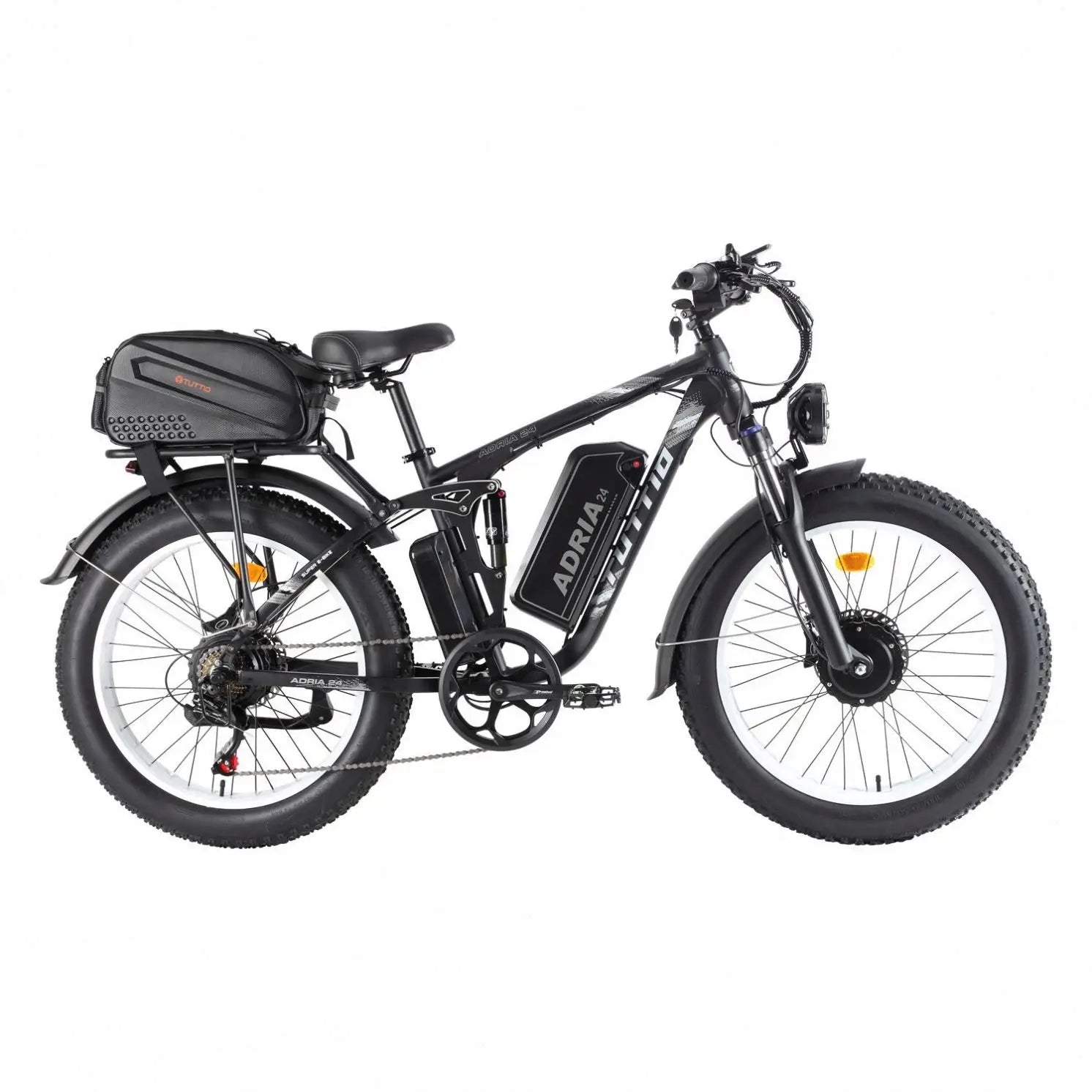 KTX-121363 4000W Dual Motor Electric Fat Tire Bike with Long Range 52V Battery and 7-Speed Gear System