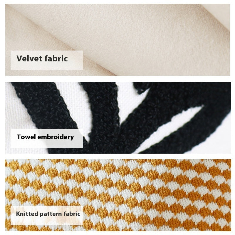 KTX-121619 Modern Minimalist Cat Embroidered Cushion - Available in Various Styles and Sizes