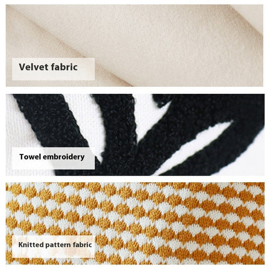 KTX-121619 Modern Minimalist Cat Embroidered Cushion - Available in Various Styles and Sizes