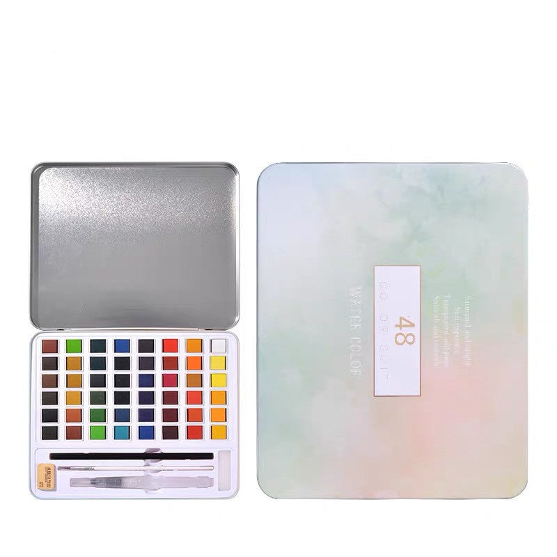 KTX-121747 Pearlescent Watercolor Paint Set - 24 Colors in Box, Includes Metallic and Pure Pearlescent Options