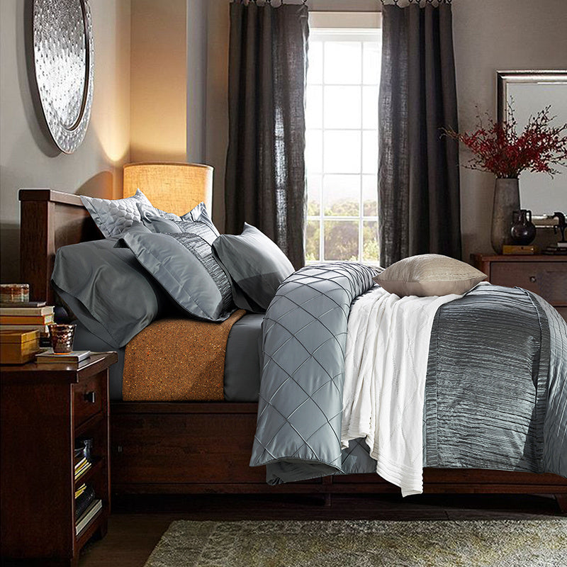 KTX-121811 Cotton Wedding Set with Elegant Decoration for 1.5m to 2.0m Beds - 4-Piece Collection