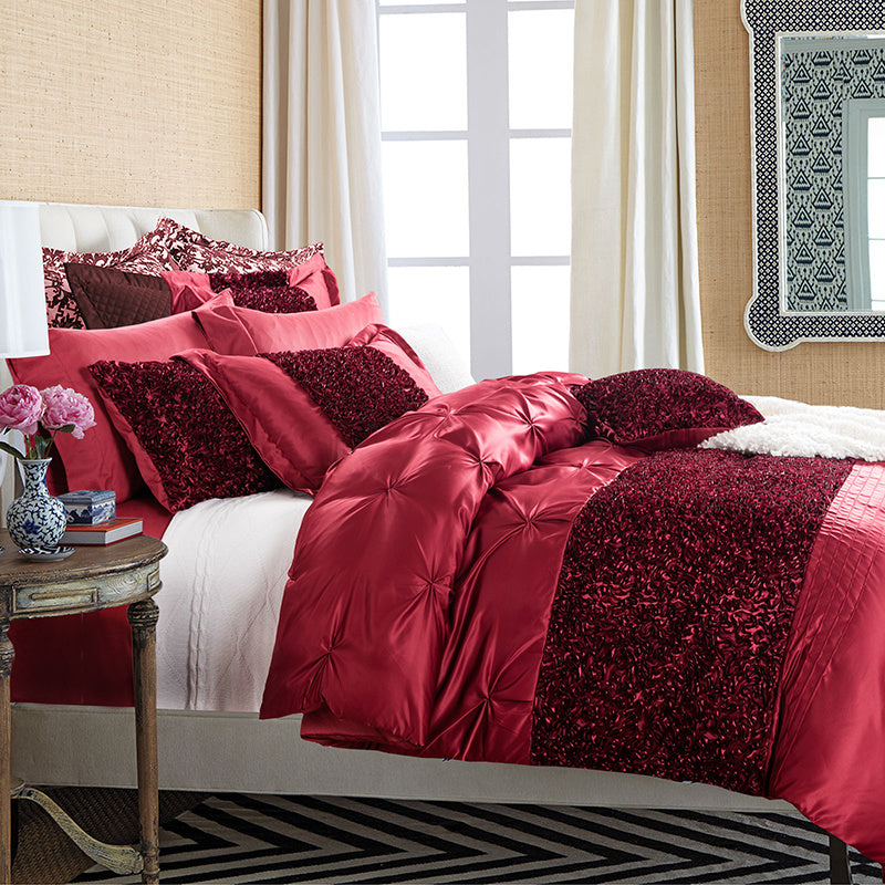 KTX-121811 Cotton Wedding Set with Elegant Decoration for 1.5m to 2.0m Beds - 4-Piece Collection