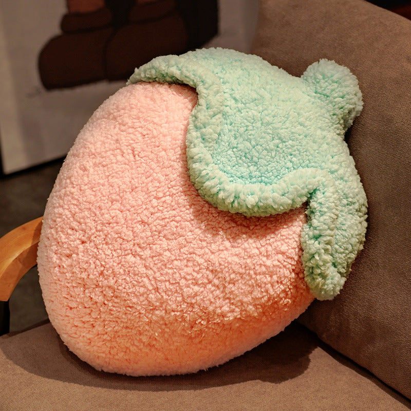 KTX-122771 Cartoon Fruit Plush Pillow - Pineapple, Carrot, Cactus, and More in Cotton Velvet
