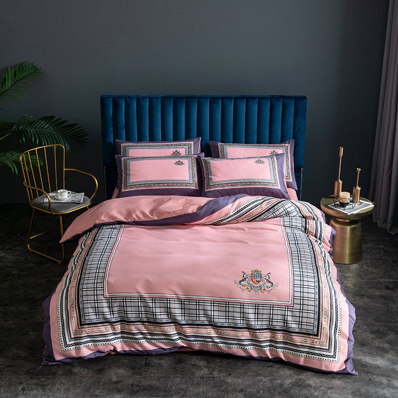 KTX-122963 Skin-Friendly Large Four-Piece Bedding Set for 1.5m and 1.8m Beds - European Floral Designs Available