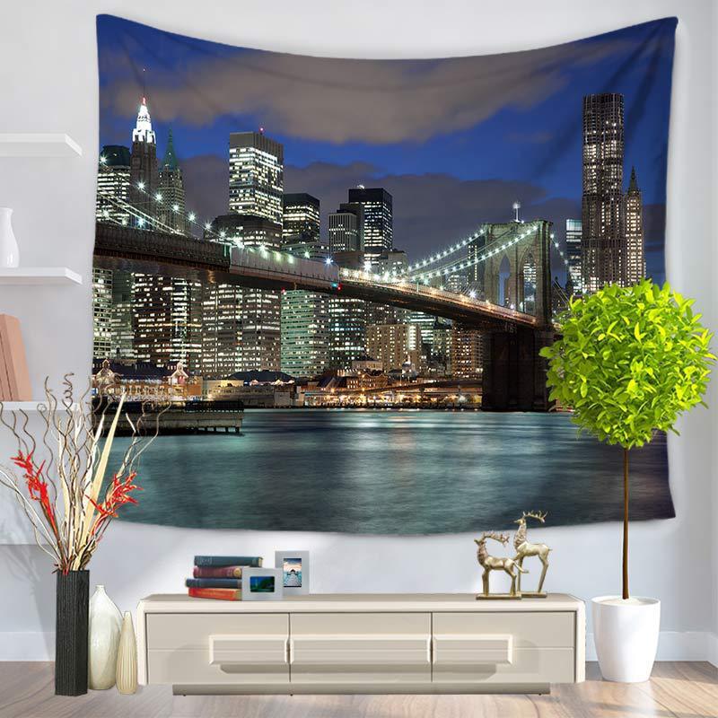 KTX-124819 Fashion Tapestry Wall Hanging - Size Options: 150CM x 130CM & 150CM x 200CM - Lightweight Polyester with Sun Protection