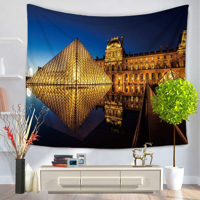 KTX-124819 Fashion Tapestry Wall Hanging - Size Options: 150CM x 130CM & 150CM x 200CM - Lightweight Polyester with Sun Protection