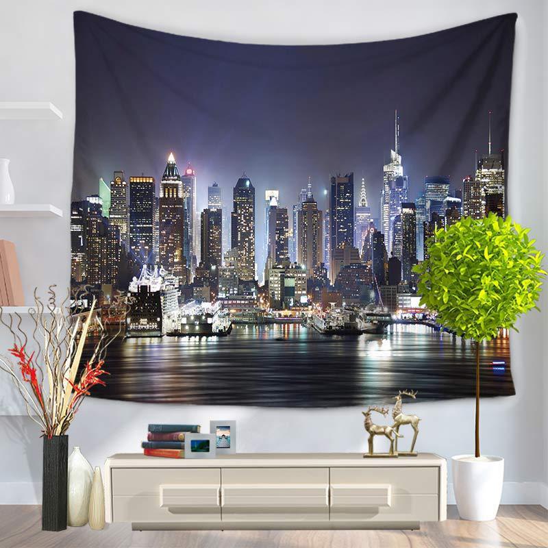 KTX-124819 Fashion Tapestry Wall Hanging - Size Options: 150CM x 130CM & 150CM x 200CM - Lightweight Polyester with Sun Protection
