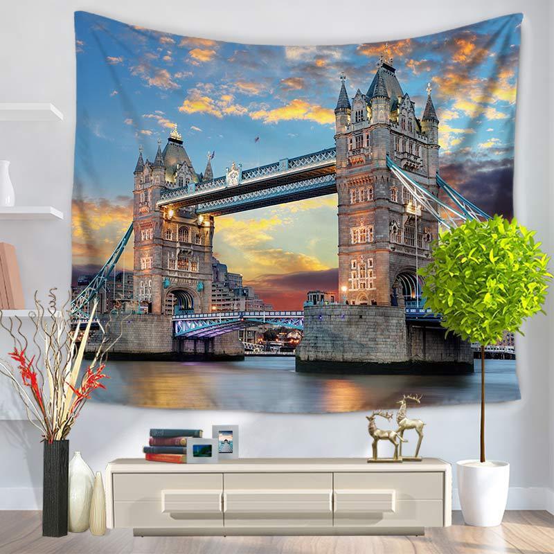 KTX-124819 Fashion Tapestry Wall Hanging - Size Options: 150CM x 130CM & 150CM x 200CM - Lightweight Polyester with Sun Protection
