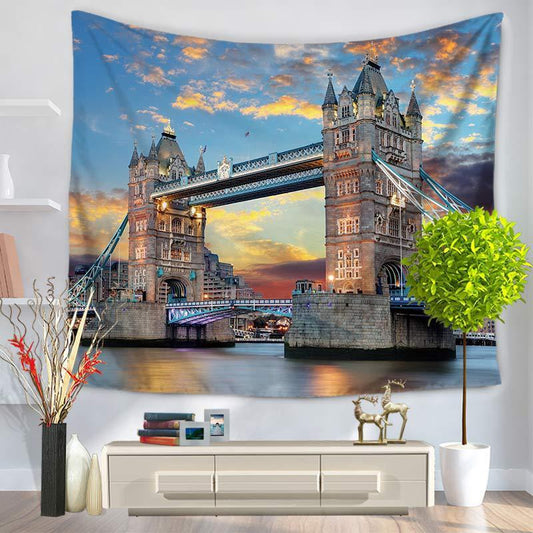KTX-124819 Fashion Tapestry Wall Hanging - Size Options: 150CM x 130CM & 150CM x 200CM - Lightweight Polyester with Sun Protection