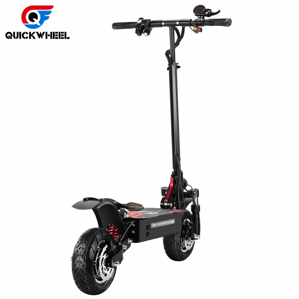 KTX-125139 52V 10-Inch Electric Scooter with Dual Motor, Foldable Design, Full Suspension, 40-50km Range, Waterproof, High Payload Capacity