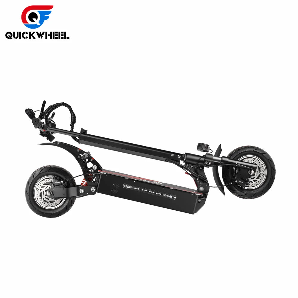 KTX-125139 52V 10-Inch Electric Scooter with Dual Motor, Foldable Design, Full Suspension, 40-50km Range, Waterproof, High Payload Capacity