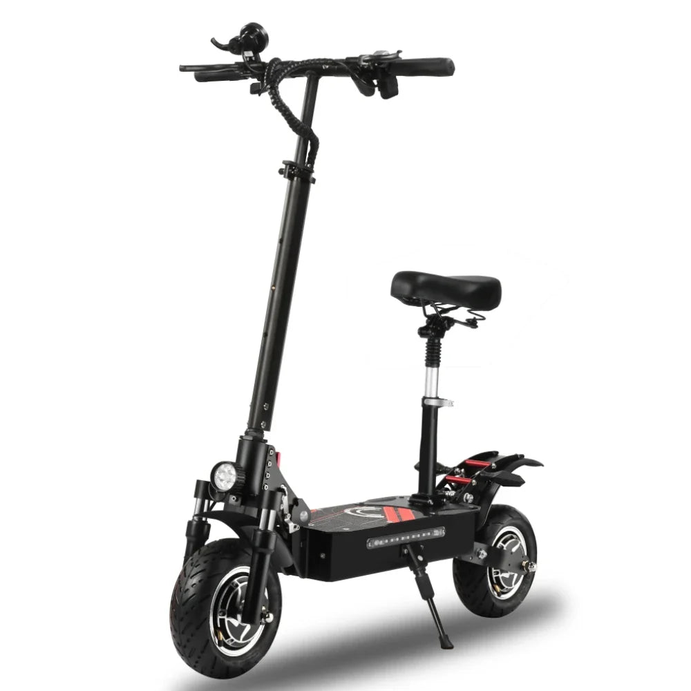 KTX-125139 52V 10-Inch Electric Scooter with Dual Motor, Foldable Design, Full Suspension, 40-50km Range, Waterproof, High Payload Capacity