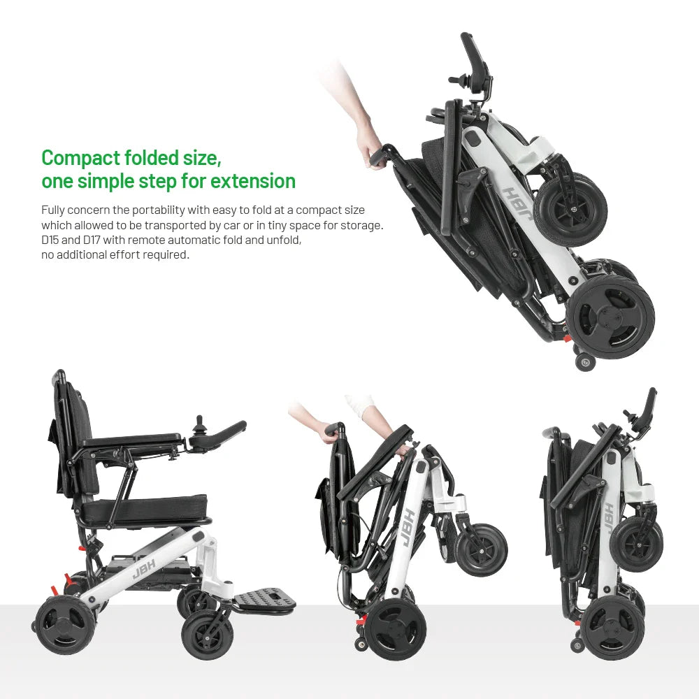 KTX-125139 Electric Motorized Wheelchair Model D23 with Removable Battery and Aluminum Alloy Frame, Max Load 120 kg, Speed 6 km/h