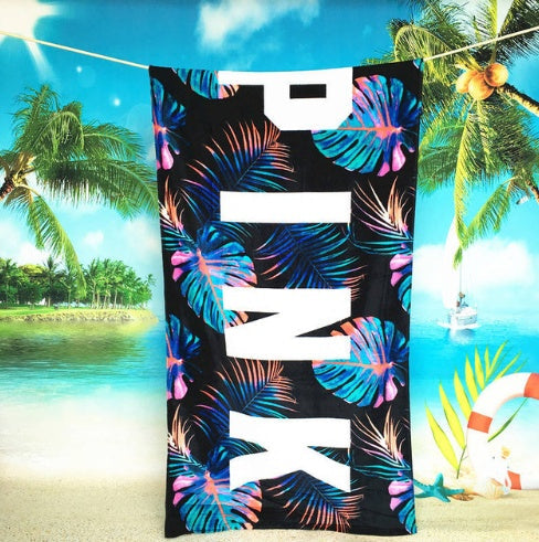 KTX-125843 Cotton Summer Beach Towel for Adults - Versatile Velvet and Terry Design, Ideal for Swimming, Yoga, and Picnic Use