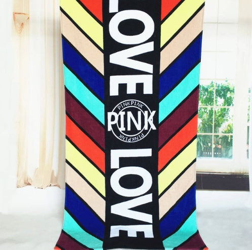 KTX-125843 Cotton Summer Beach Towel for Adults - Versatile Velvet and Terry Design, Ideal for Swimming, Yoga, and Picnic Use