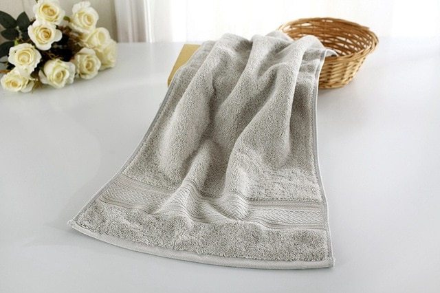 KTX-126995 Egyptian Cotton Bathroom Towel - 40x75cm, Thick, Highly Absorbent, Jacquard Design