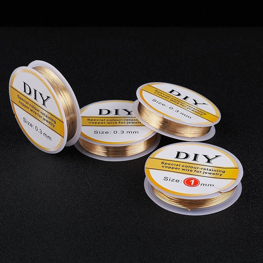 KTX-127251 Handmade DIY Copper Braided Cord for Crafting and Projects