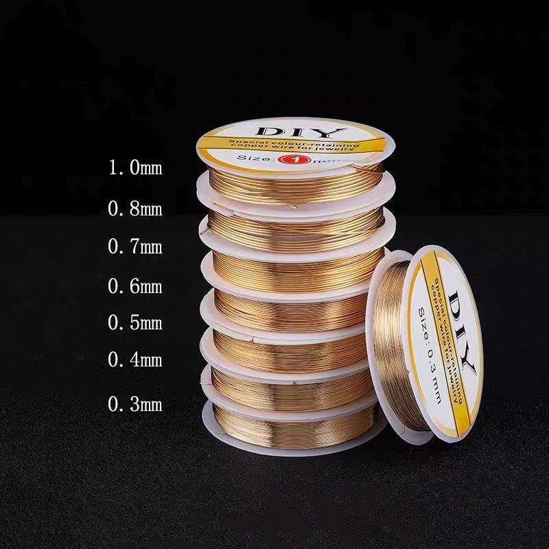 KTX-127251 Handmade DIY Copper Braided Cord for Crafting and Projects