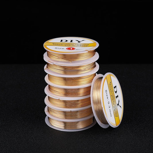 KTX-127251 Handmade DIY Copper Braided Cord for Crafting and Projects