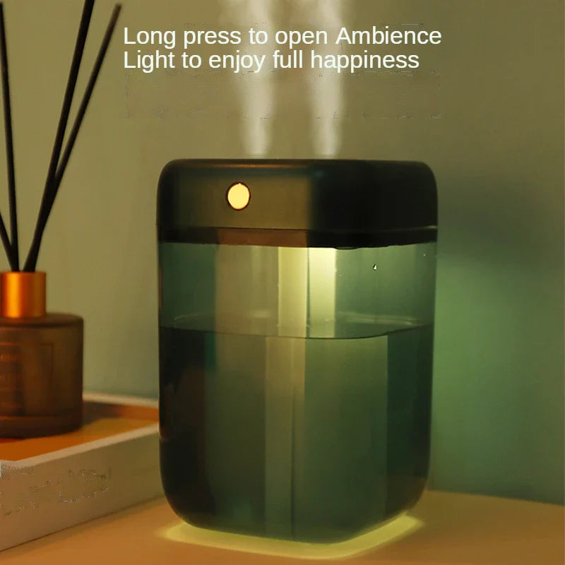 KTX-127763 Mini Ultrasonic Atomizer Humidifier for Home and Hotel Use, Green, USB Powered