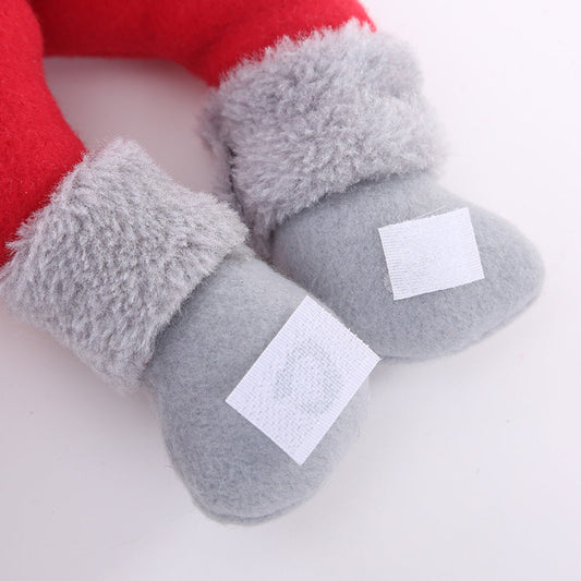 KTX-128275 Christmas Curtain Buckles - Cloth Decor Options in Various Designs: Santa, Snowman, Elk (34x27CM)