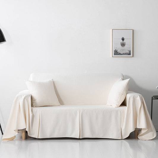 KTX-131923 Solid Color Herringbone Thick Sofa Towel - Multiple Sizes Available