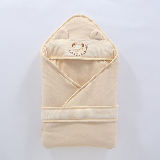 KTX-132179 Infant Quilted Cloak for Winter - Soft Cotton Outer and Inner Layer with Polyester Fiber Filling