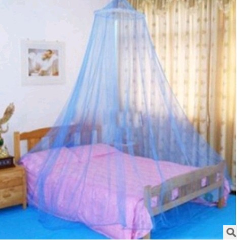 KTX-133331 Large Hanging Princess Mosquito Net - Dome Shape, Available in Green, Pink, White, and Blue, Fits 1.5-1.8m Beds