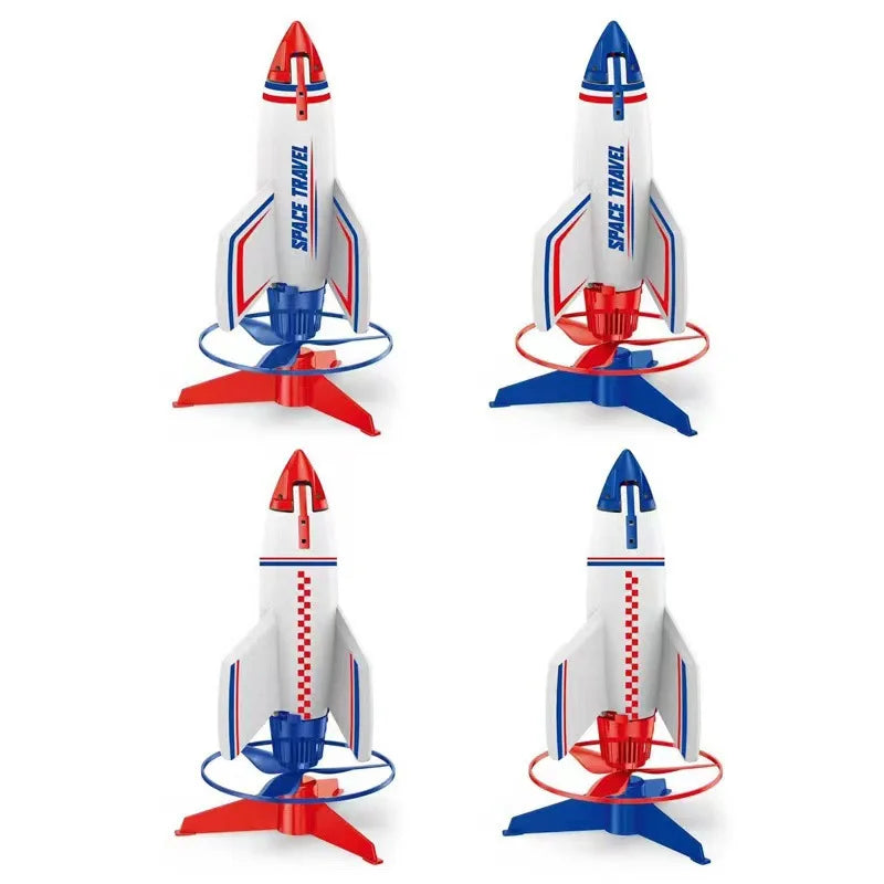KTX-135571 Electric Motorized Rocket Launcher Toy for Kids - Mini EVA Foam Flying Space Rocket, Ages 3+