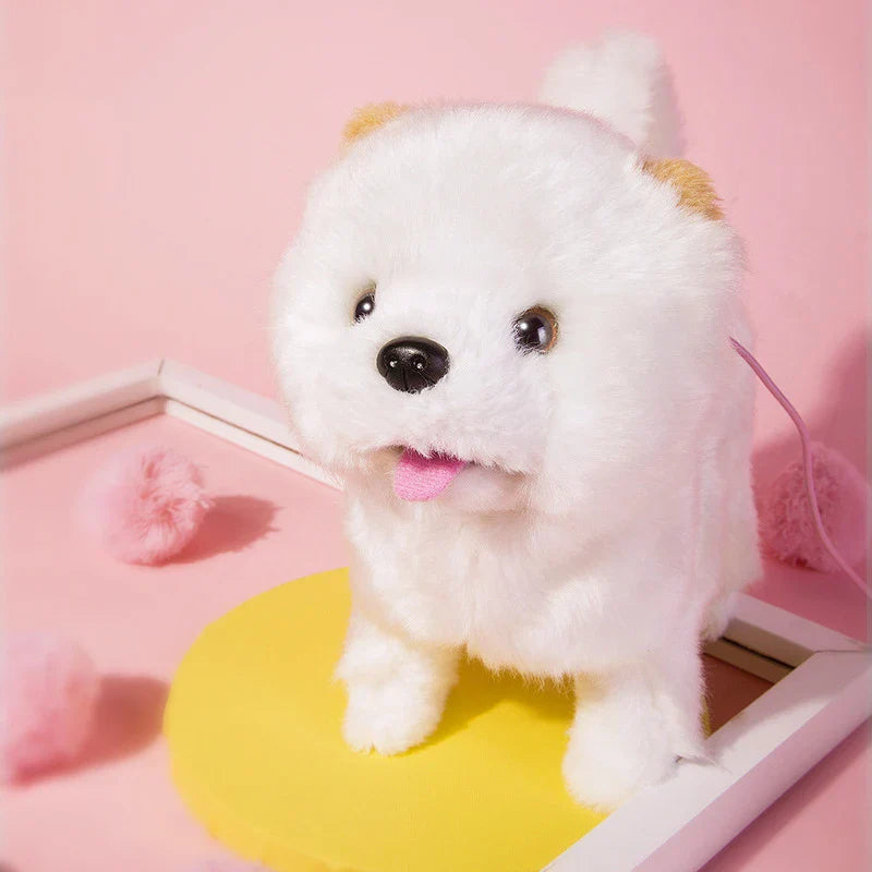 KTX-136723 Interactive Walking Plush Corgi Doll Toy for Kids, Soft Comfortable Cuddle Pet, Perfect for Ages 0-13 Years