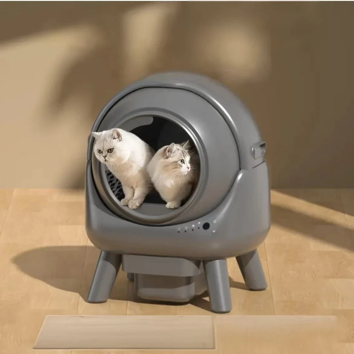 KTX-136915 Smart Automatic Cat Litter Box with 8L Capacity and Tuya App Control, Easy Clean for Short-Leg Cats