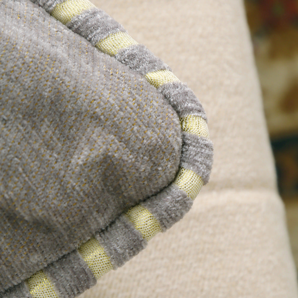 KTX-137427 Simple Chenille Flower Pillow - Modern Botanical Design in Multiple Colors (48x48cm)