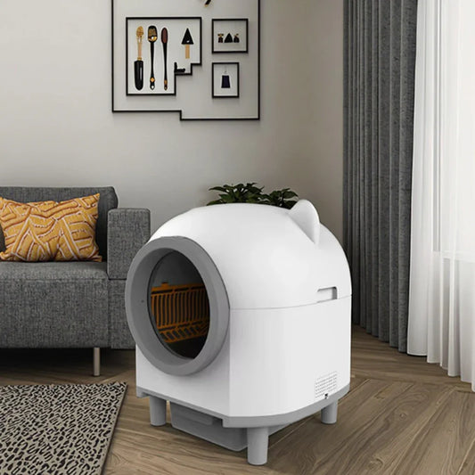 KTX-138067 Large Automatic Self-Cleaning Cat Litter Box with Safety Anti-Pinch Design, 80L Capacity