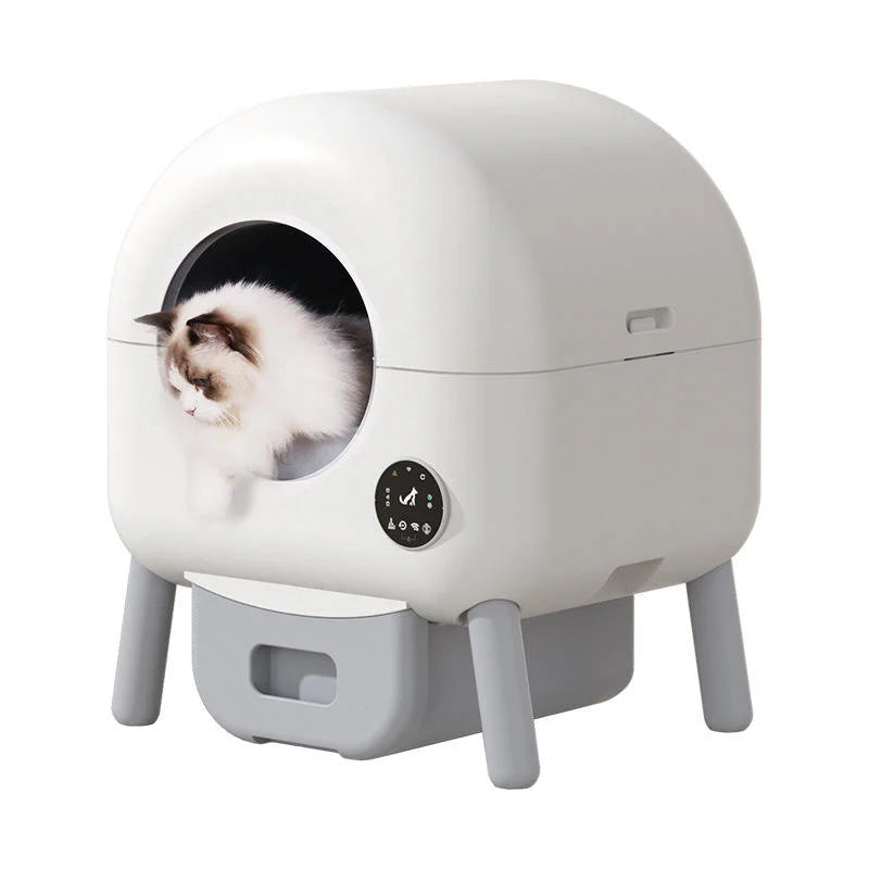 KTX-138067 Large Automatic Self-Cleaning Cat Litter Box with Safety Anti-Pinch Design, 80L Capacity