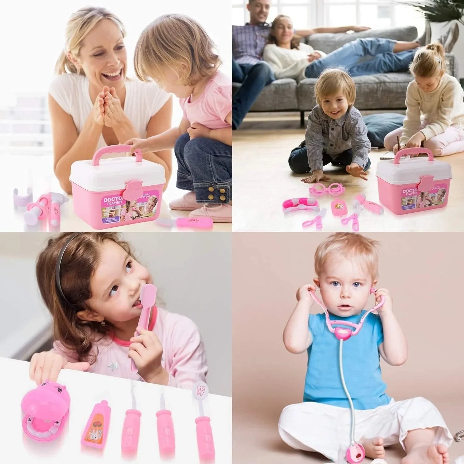 KTX-138451 39-Piece Educational Doctor Play Set for Kids Aged 2-7, Includes Dental Tools, ABS Plastic, Unisex