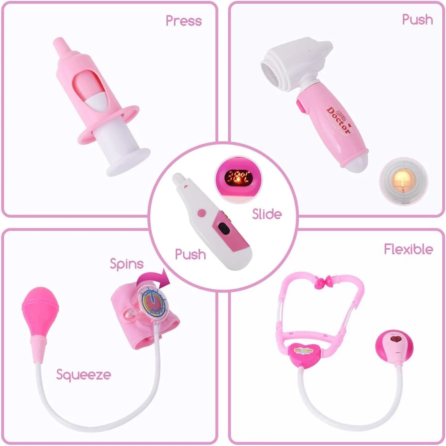 KTX-138451 39-Piece Educational Doctor Play Set for Kids Aged 2-7, Includes Dental Tools, ABS Plastic, Unisex