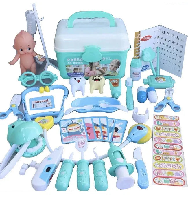 KTX-138451 39-Piece Educational Doctor Play Set for Kids Aged 2-7, Includes Dental Tools, ABS Plastic, Unisex