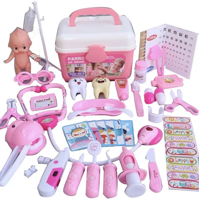 KTX-138451 39-Piece Educational Doctor Play Set for Kids Aged 2-7, Includes Dental Tools, ABS Plastic, Unisex