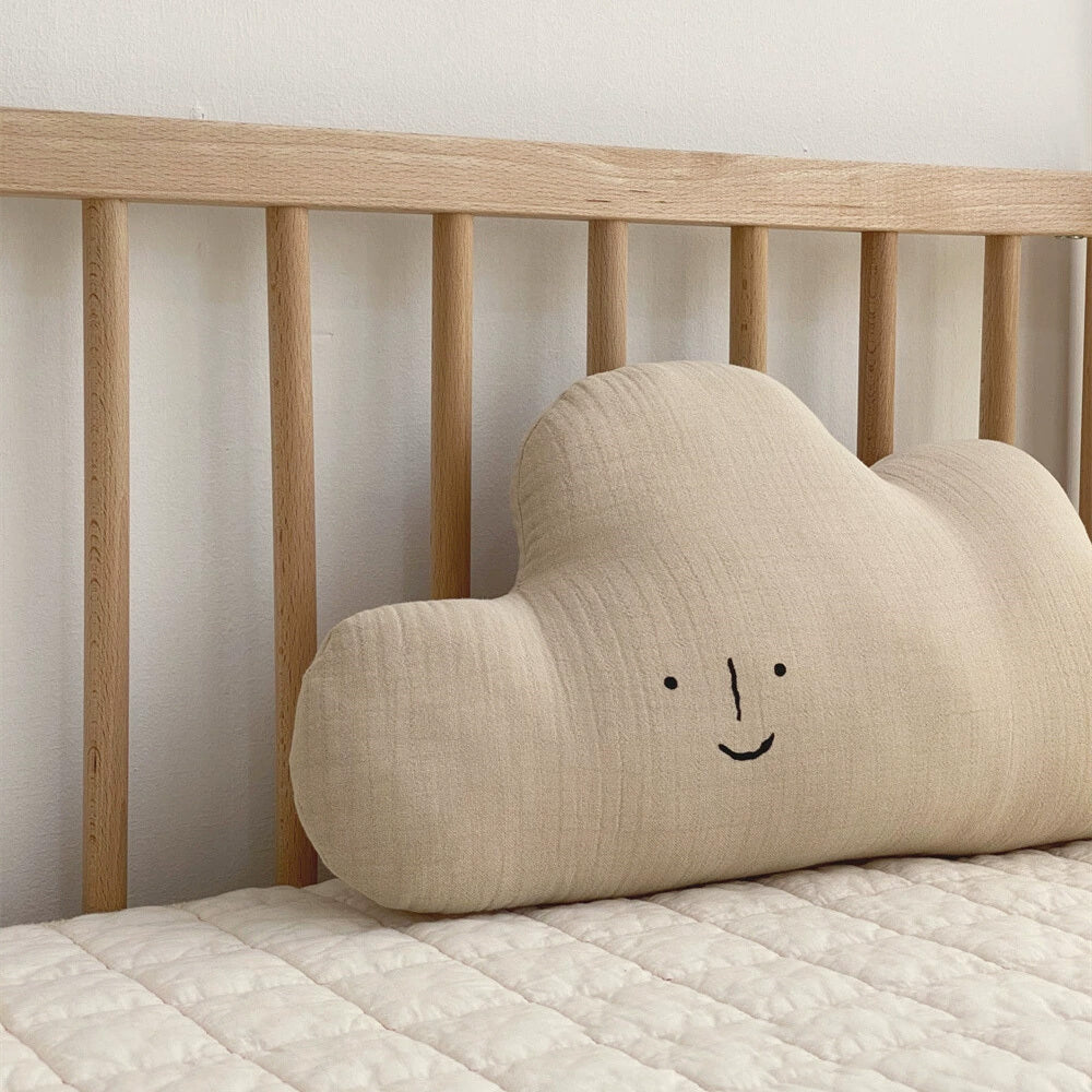 KTX-138579 Cute Cotton Doll Nap Pillow for Babies – Soft Moon, Mountain, and Cloud Shapes for Comfort and Decor