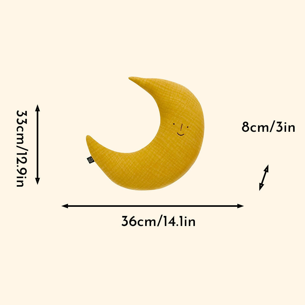 KTX-138579 Cute Cotton Doll Nap Pillow for Babies – Soft Moon, Mountain, and Cloud Shapes for Comfort and Decor