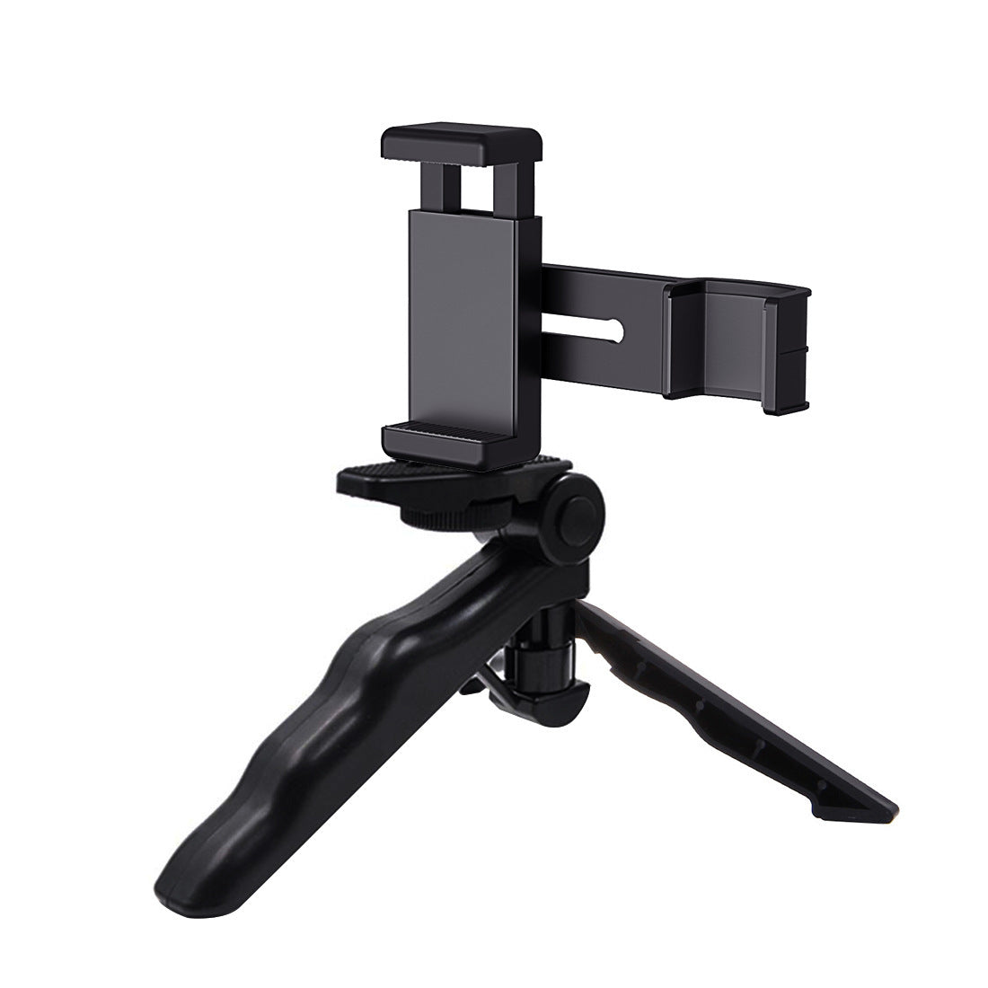 KTX-138835 Mobile Phone Holder with Folding Tripod Stand - Black
