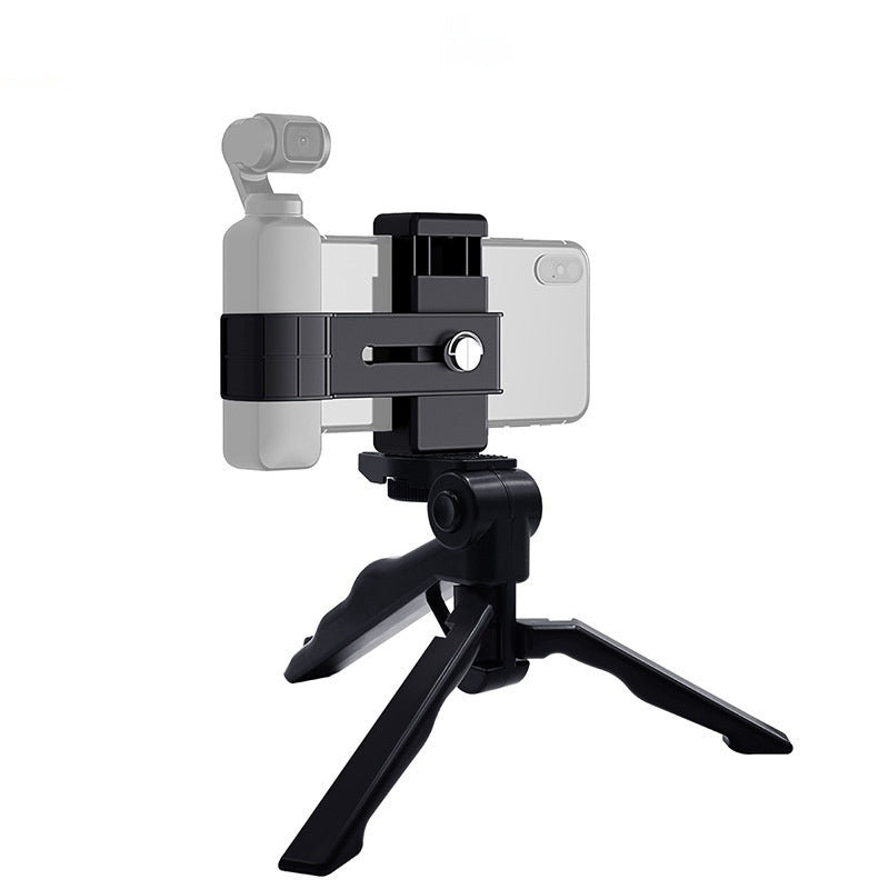 KTX-138835 Mobile Phone Holder with Folding Tripod Stand - Black