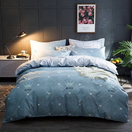 KTX-139923 Idyllic Floral Cotton Bedding Set for 1.2m Bed - Includes Quilt Cover and Pillowcases