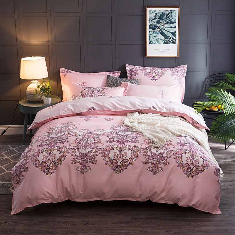 KTX-139923 Idyllic Floral Cotton Bedding Set for 1.2m Bed - Includes Quilt Cover and Pillowcases